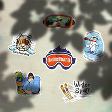 Load image into Gallery viewer, Waterproof Ski Vinyl Stickers for Kids Helmet Water Bottle Laptop 50Pcs…