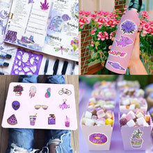 Load image into Gallery viewer, Waterproof Vsco Girl Vinyl Stickers Pack for Water Bottles Laptops (50Pcs Purple Style)