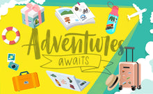 Load image into Gallery viewer, Waterproof Vinyl Stickers Pack for Water Bottle Bike Laptop (100Pcs Camping Adventure Style)