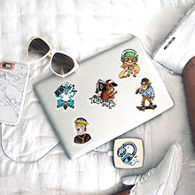 Load image into Gallery viewer, Cool Hip Hop Rap Vinyl Stickers for Teens Laptop Skateboard Water Bottle 50Pcs