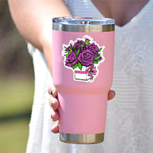 Load image into Gallery viewer, Waterproof Vsco Girl Vinyl Stickers Pack for Water Bottles Laptops (50Pcs Purple Style)