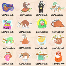 Load image into Gallery viewer, Waterproof Cute Vinyl Stickers for Laptop Water Bottle Craft Supplies (50Pcs Sloth Style)…