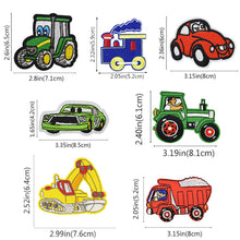 Load image into Gallery viewer, Funny Car Embroidered Iron on Patches for Kids' Clothes Jackets Backpacks (7 Pcs/Pack)