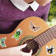 Load image into Gallery viewer, Waterproof Nature Vinyl Stickers Pack for Scrapbooking Water Bottle DIY (50 Pcs Insect Style)