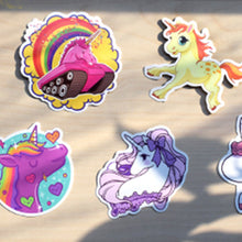 Load image into Gallery viewer, Waterproof Vinyl Stickers for Laptop Water Bottle Folders Girls Gifts (30Pcs Unicorn Style)