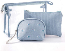 Load image into Gallery viewer, Waterproof Travel Makeup Cosmetic Bag With Zipper for Women (Blue)