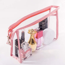 Load image into Gallery viewer, Waterproof Travel Makeup Cosmetic Bag With Zipper for Women (Blue)