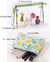 Load image into Gallery viewer, Waterproof Lemon Cosmetic Organizer Bag Set for Women Girls (Green)