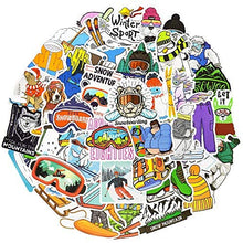 Load image into Gallery viewer, Waterproof Ski Vinyl Stickers for Kids Helmet Water Bottle Laptop 50Pcs…