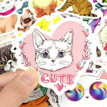 Load image into Gallery viewer, Cute Waterproof Cat Vinyl Stickers Bomb Laptop Water Bottle Folders (50Pcs/Pack)