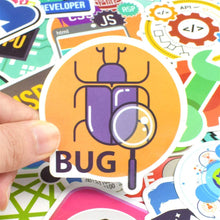 Load image into Gallery viewer, QTL Waterproof Vinyl Stickers for Laptop Tablet Scrapbook (100 Pcs Program Style)