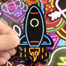 Load image into Gallery viewer, Waterproof Vinyl Stickers for Laptops Car Decals Party Supplies Decor (50Pcs Neon Style)