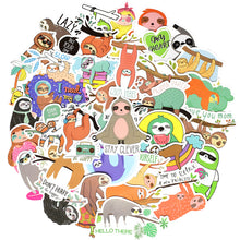 Load image into Gallery viewer, Waterproof Cute Vinyl Stickers for Laptop Water Bottle Craft Supplies (50Pcs Sloth Style)…