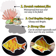 Load image into Gallery viewer, Waterproof Sea Life Vinyl Stickers Pack for Water Bottle Cooler Laptop (50Pcs Ocean Style)