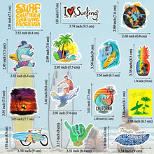 Load image into Gallery viewer, Waterproof Vsco Vinyl Stickers Pack for Water Bottle Laptop Party Favors (50 Pcs Surfing Style)