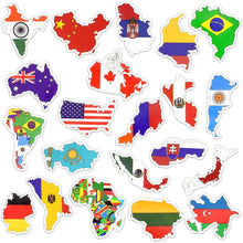 Load image into Gallery viewer, Waterproof National Flag Vinyl Stickers Bomb Laptop Luggage Water Bottle (50Pcs/Pack)