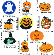 Load image into Gallery viewer, Embroidered Iron on Halloween Patches for Clothes Backpack Craft DIY Accessory (10 Pcs/Set)…