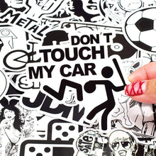 Load image into Gallery viewer, Waterproof Vinyl Stickers Bomb Laptop Water Bottle Car Decals (100 Pcs Black and White Style)