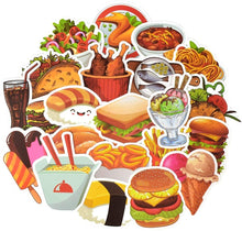 Load image into Gallery viewer, Kawaii Waterproof Food Vinyl Stickers Bomb Water Bottle Scrapbooking Fridge (50Pcs/Pack)