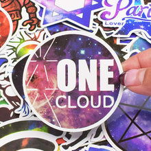 Load image into Gallery viewer, QTL Waterproof Vinyl Stickers for Laptop Skateboard Car Decal (50Pcs Galaxy Style)