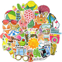 Load image into Gallery viewer, Waterproof Vsco Vinyl Stickers for Laptop Water Bottle Cooler (50 Pcs Summer Beach Style)