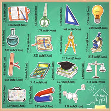 Load image into Gallery viewer, Waterproof Vinyl Science Stickers for Laptop Water Bottle (50 Pcs Back to School Style)