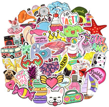Load image into Gallery viewer, Waterproof Vinyl Stickers Bomb Water Bottle Laptop Craft Gifts for Vsco Girls (100 Pcs Cute Trendy Style)