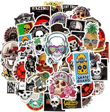 Load image into Gallery viewer, Waterproof Punk Vinyl Laptop Stickers Car Decals for Teens Adults (50Pcs Skull Style)