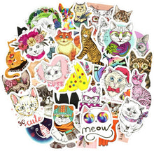 Load image into Gallery viewer, Cute Waterproof Cat Vinyl Stickers Bomb Laptop Water Bottle Folders (50Pcs/Pack)