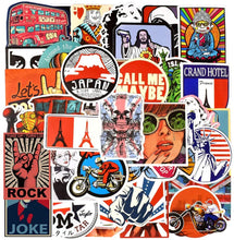Load image into Gallery viewer, Waterproof Vinyl Stickers for Laptops Skateboard Bike Car Decals (50 Pcs Retro Style)