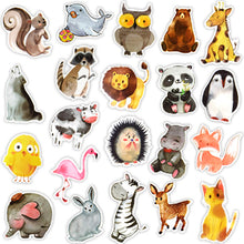 Load image into Gallery viewer, Cute Watercolor Animal Vinyl Stickers Bomb Laptop Water Bottle Folders (50Pcs/Pack)