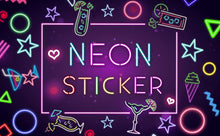 Load image into Gallery viewer, Waterproof Vinyl Stickers for Laptops Car Decals Party Supplies Decor (50Pcs Neon Style)