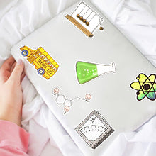 Load image into Gallery viewer, Waterproof Vinyl Science Stickers for Laptop Water Bottle (50 Pcs Back to School Style)