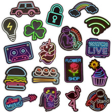 Load image into Gallery viewer, Waterproof Vinyl Stickers for Laptops Car Decals Party Supplies Decor (50Pcs Neon Style)