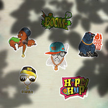 Load image into Gallery viewer, Cool Hip Hop Rap Vinyl Stickers for Teens Laptop Skateboard Water Bottle 50Pcs