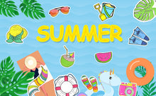 Load image into Gallery viewer, Waterproof Vsco Vinyl Stickers for Laptop Water Bottle Cooler (50 Pcs Summer Beach Style)