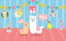 Load image into Gallery viewer, Waterproof Cute Vinyl Stickers for Water Bottle Laptop Scrapbook (50 Pcs Llama Style)