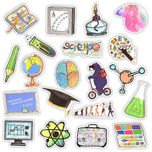 Load image into Gallery viewer, Waterproof Vinyl Science Stickers for Laptop Water Bottle (50 Pcs Back to School Style)