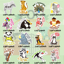 Load image into Gallery viewer, Waterproof Cute Animal Reward Vinyl Stickers for Kids Water Bottle Laptop 50Pcs