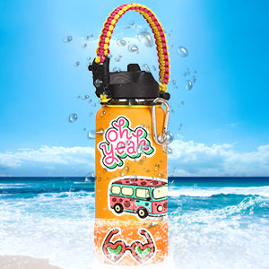 Waterproof Cute Vinyl Stickers Pack for Water Bottle Laptop for Teen Girls (50Pcs Beach Style)