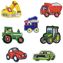 Load image into Gallery viewer, Funny Car Embroidered Iron on Patches for Kids&#39; Clothes Jackets Backpacks (7 Pcs/Pack)
