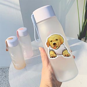 Monocera Waterproof Cute Dog Vinyl Stickers for Kids Water Bottle Laptop 50Pcs…