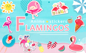 Waterproof Flamingo Vinyl Stickers Bomb Laptop Water Bottle for Vsco Girls (50Pcs/Pack)