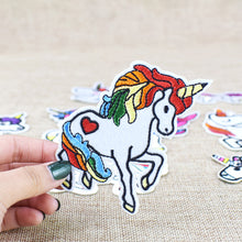 Load image into Gallery viewer, Cute Unicorn Embroidered Iron on Patches for Kids&#39; Clothes Backpacks Craft DIY Accessory (10 Pcs/Pack)…
