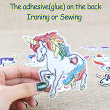 Load image into Gallery viewer, Cute Unicorn Embroidered Iron on Patches for Kids&#39; Clothes Backpacks Craft DIY Accessory (10 Pcs/Pack)…
