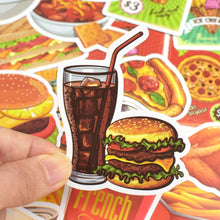 Load image into Gallery viewer, Kawaii Waterproof Food Vinyl Stickers Bomb Water Bottle Scrapbooking Fridge (50Pcs/Pack)
