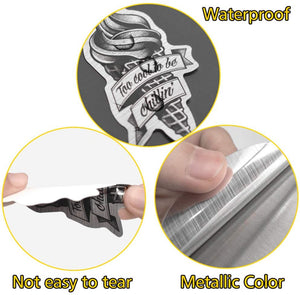 Waterproof Vinyl Stickers for Laptops Headset Skateboard Bike Car Decals(50 Pcs Metallic Stlye)