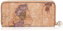 Load image into Gallery viewer, Long Retro Waterproof Leather Map Wallet Zipper Multi-Card Clutch Purse for Women(Brown)
