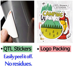 Waterproof Vinyl Vsco Outdoor Stickers for Water Bottle Laptop Car (50 Pcs Camping Style)