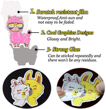 Load image into Gallery viewer, Waterproof Cute Vinyl Stickers for Water Bottle Laptop Scrapbook (50 Pcs Llama Style)
